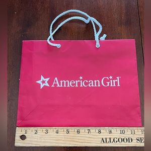 American Girl paper iconic retail shopping bag, 9x12”